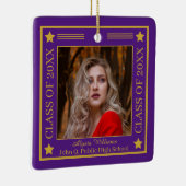 Zwei Fotos Lila | Gold Class Abschluss Keramikornament (Rechts)