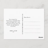 Zwei Fotos Moderne Minimalistische frohe Weihnacht Postkarte (Rückseite)