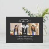 Zwei Fotos Pflege der Schwarz-weißen MSN-Insignien (Stehend Vorderseite)