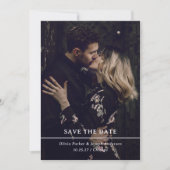 Zwei Fotos und einfacher Text mit QR-Code | Hochze Save The Date (Vorderseite)