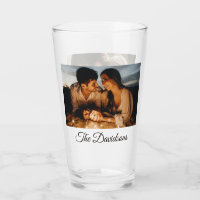 Zwei Fotos und Personalisiertes Script 16oz Pint G