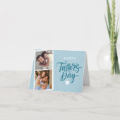 Zwei Fotos Vatertag Feiertagskarte (Vorderseite)