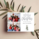 Zwei Fotos Weihnachtsbaum Moderne<br><div class="desc">Senden Sie Ihre Weihnachtswünsche stilvoll mit Ihrer Weihnachtsbaum-Weihnachtskarte für das Zwei Foto Moderne Foto.</div>