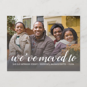 Zwei Fotos Wir haben Skriptänderungen verschoben Postkarte