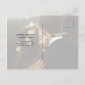 Zwei Fotos | Wir tippten das handgeschriebene Skri Ankündigungspostkarte (Rückseite)