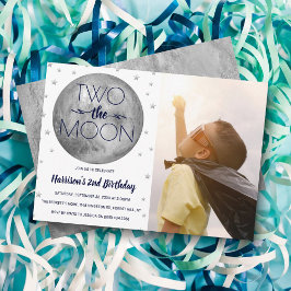 Zwei Fotos zum 2. Geburtstag Einladung