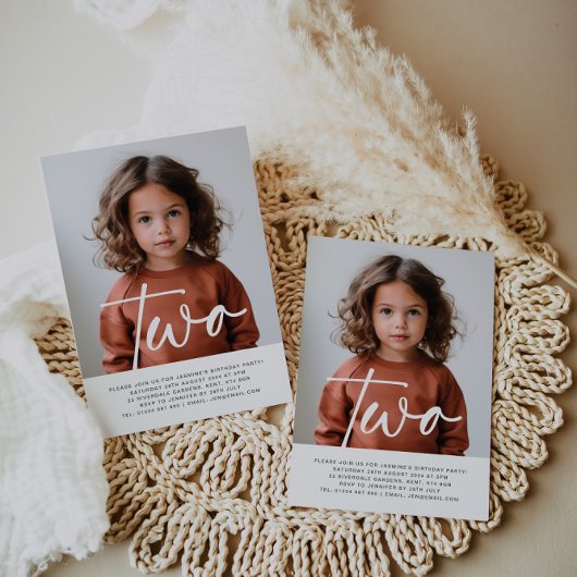 Zwei Fotos zum Geburtstag Einladung