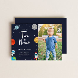 Zwei Fotos zum Thema "Moon Space" Einladung