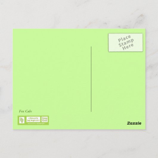 Zwei Fox Cubs Postkarte (Rückseite)
