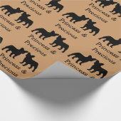 Zwei französische Bulldogs Custom Wrapping Paper Geschenkpapier (Ecke)