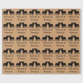 Zwei französische Bulldogs Custom Wrapping Paper Geschenkpapier (Flach)