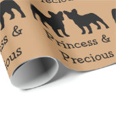 Zwei französische Bulldogs Custom Wrapping Paper Geschenkpapier (Rolleneckpunkt)