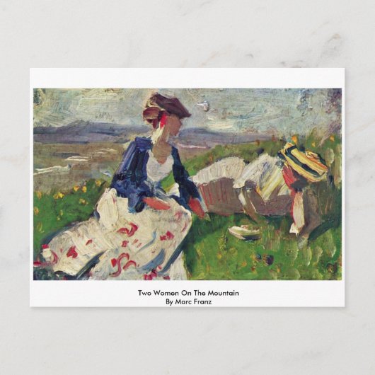 Zwei Frauen auf dem Berg von Marc Franz Postkarte (Vorderseite)
