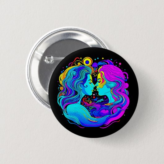 Zwei Frauen Button (Vorne & Hinten)