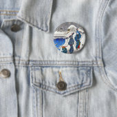 Zwei Frauen, die im Schnee konvergieren, Ando Hiro Button (Beispiel)