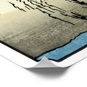 Zwei Frauen, die im Schnee umhergehen Poster (Ecke)