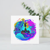 Zwei Frauen Feiertagskarte (Stehend Vorderseite)