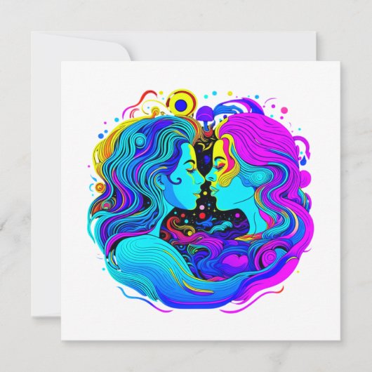 Zwei Frauen Feiertagskarte (Vorderseite)