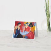 Zwei Frauen im Café Karte (Vorderseite)