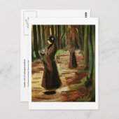Zwei Frauen im Wald, Van Gogh Fine Art Postkarte (Vorne/Hinten)