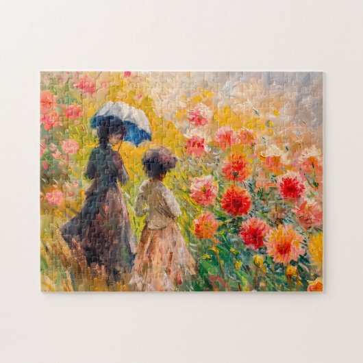 Zwei Frauen in Dahlia Puzzle (Horizontal)