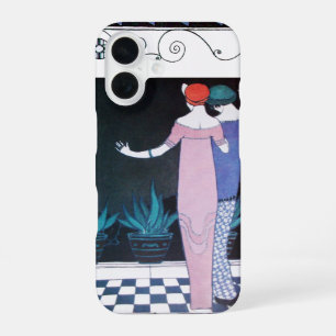 ZWEI FRAUEN IN DER NACHT Art Deco Schönheit Mode iPhone 16 Hülle