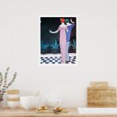 ZWEI FRAUEN IN DER NACHT, Art-Déco-Schönheit Mode Poster (Küche)