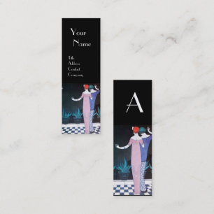 ZWEI FRAUEN IN DER NACHT, Beauty Fashion Monogramm Mini Visitenkarte