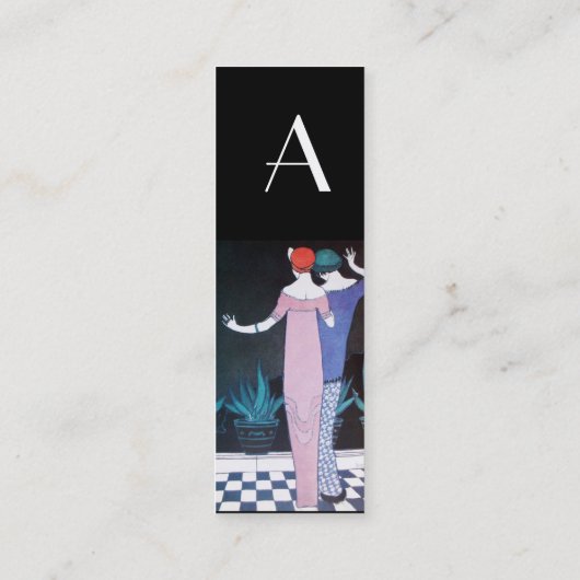 ZWEI FRAUEN IN DER NACHT , Schönheitsfashion Monog Mini Visitenkarte (Rückseite)