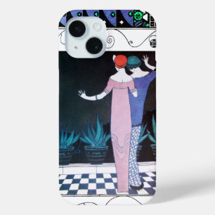 ZWEI FRAUEN IN DER NIGHT Art Déco Schönheitsmode iPhone 15 Hülle
