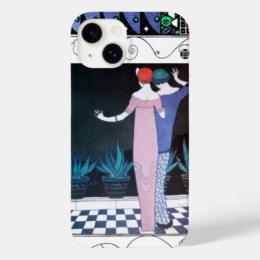 ZWEI FRAUEN IN DER NIGHT Art Déco Schönheitsmode Case-Mate iPhone Hülle (Rückseite)