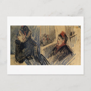 Zwei Frauen in einer Balkon-Loge Van Gogh Fine Art Postkarte