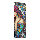 Zwei Frauen in Liebe | Imitats Mosaik Tile Style Thermosbecher (Nach rechts gedreht)