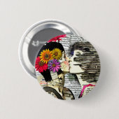 Zwei Frauen in Liebe | Pride Kiss Button (Vorne & Hinten)