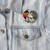 Zwei Frauen in Liebe | Pride Kiss Button (Beispiel)