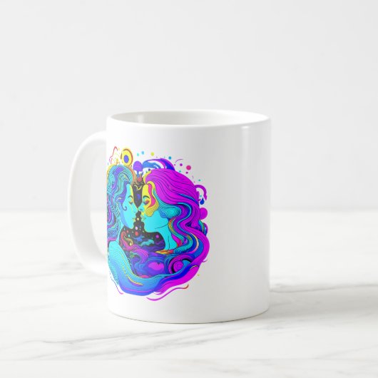 Zwei Frauen Kaffeetasse (Vorderseite Links)