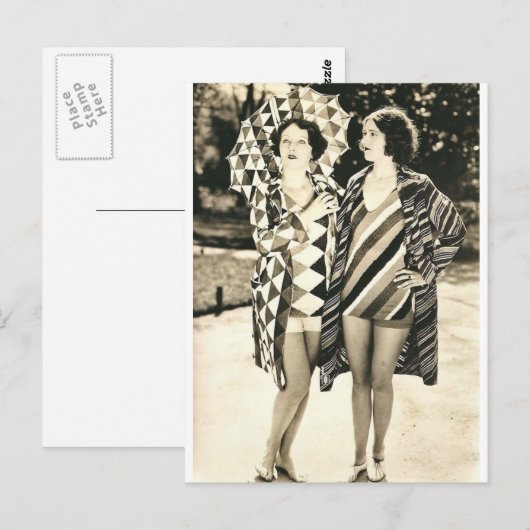 Zwei Frauen Postkarte (Vorne/Hinten)