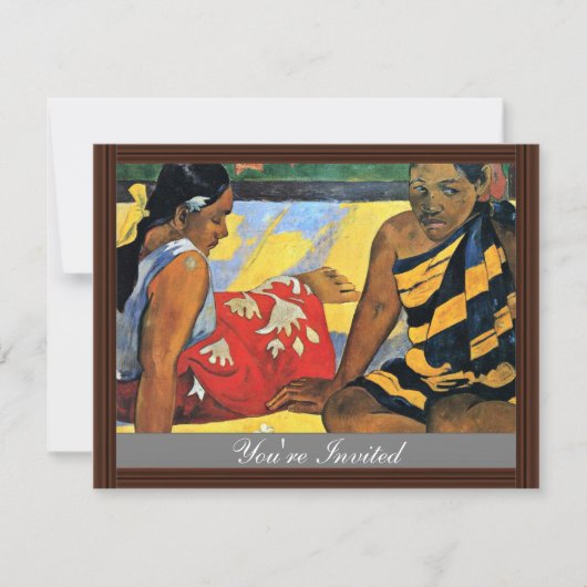 Zwei Frauen Tahiti (was neues Parau API ist) Einladung (Vorderseite)