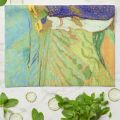 Zwei Frauen überqueren die Felder von Vincent van  Geschirrtuch (Gefaltet)