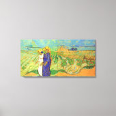 Zwei Frauen überqueren die Felder von Vincent van  Leinwanddruck (Vorderseite)