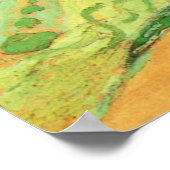 Zwei Frauen überqueren die Felder von Vincent van  Poster (Ecke)