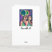 Zwei Frauen unter dem Mond Karte (Rückseite)