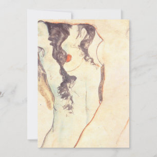 Zwei Frauen verehren Egon Schiele Einladung