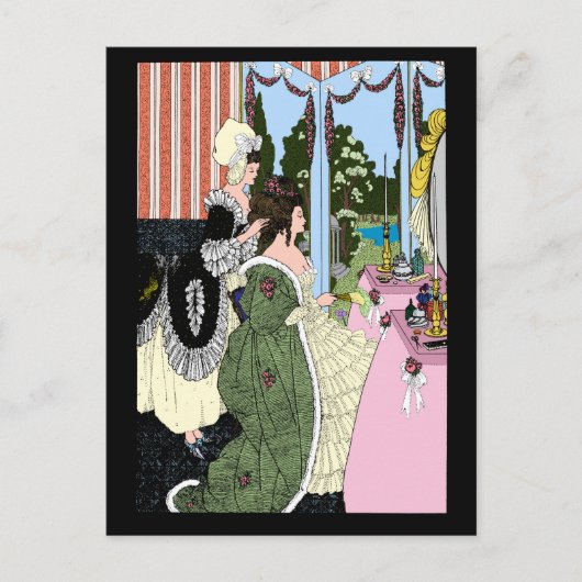 Zwei Frauen von Aubrey Beardsley Postkarte (Vorderseite)