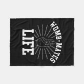 ZWEI FRAUENPÄDTE Baby Sibling Pregnant Zitat Pun G Fleecedecke (Vorderseite (Horizontal))