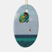 Zwei FrauenParasailing in den Bahamas Keramik Ornament (Rechts)