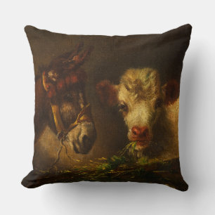 Zwei Freunde (Donkey und Lamm) (Landtiere) Kissen