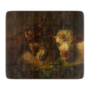 Zwei Freunde (Donkey und Lamm) (Landtiere) Schneidebrett