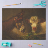 Zwei Freunde (Donkey und Lamm) (Landtiere) Seidenpapier (Basteln)