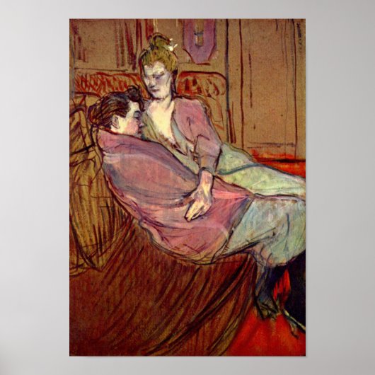 Zwei Freunde im Brothel von Toulouse-Lautrec Poster (Vorne)